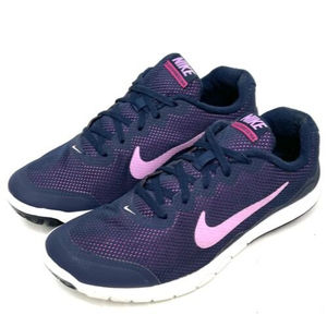 Nike Flex Experience RN 4 Athletic Running Shoes Navy/Pink 749178-401 Women’s 10